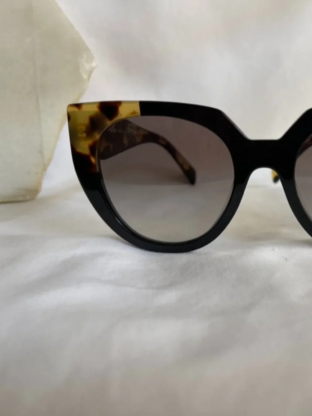 Prada, Milano, Tortoise and black women's sunglasses